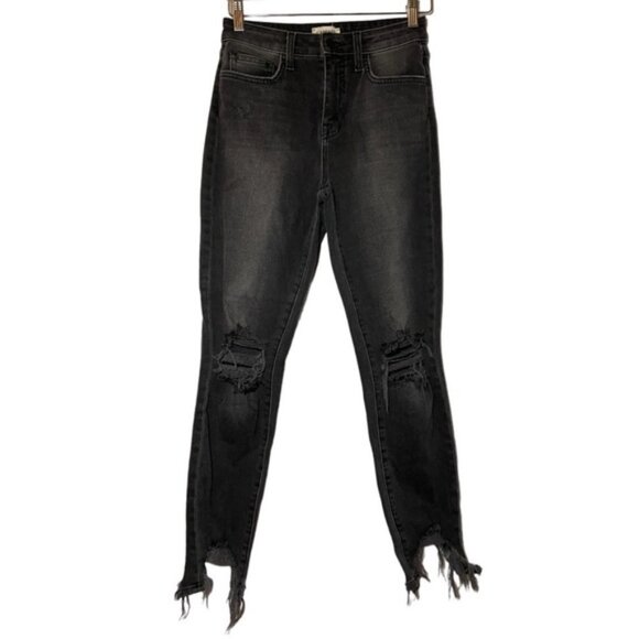 Lagence High Line Skinny High Rise Jeans in Nighttime Destruct Size 26 - Picture 4 of 14